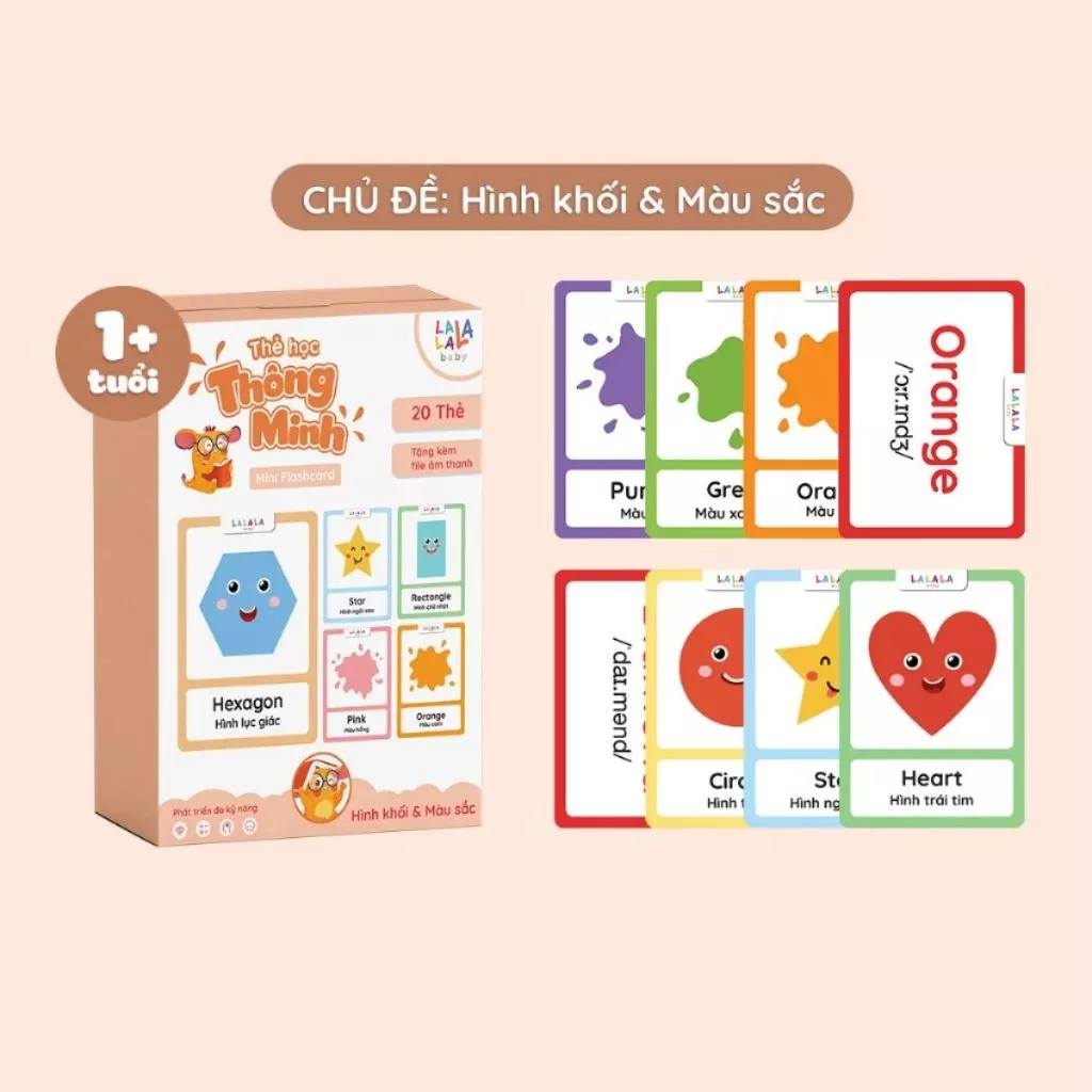 Bộ thẻ học thông minh Flashcard Mini song ngữ Anh-Việt